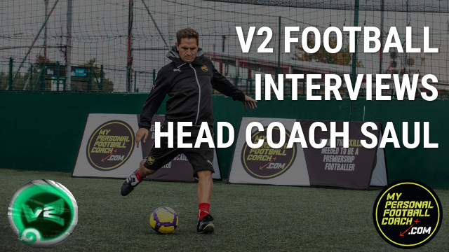Head Coach Saul speaks with V2 Football